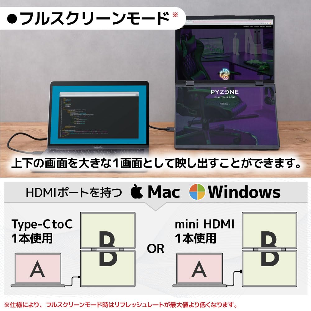 Amazon.co.jp: THANKO 14インチ上下2画面拡張デュアルモニター